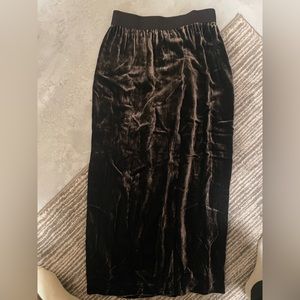 Margaret O’Leary velvet midi skirt